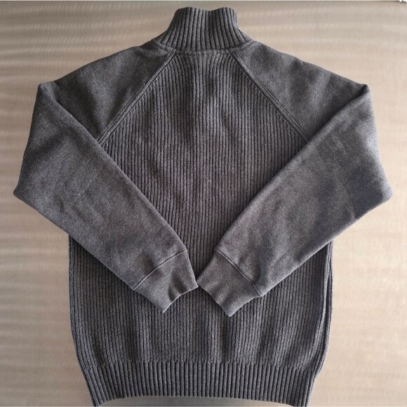 Rodd & Gunn Gray Quarter Zip Long Sleeve Ribbed Knit Raglan Sweater Pullover Med - Picture 2 of 12